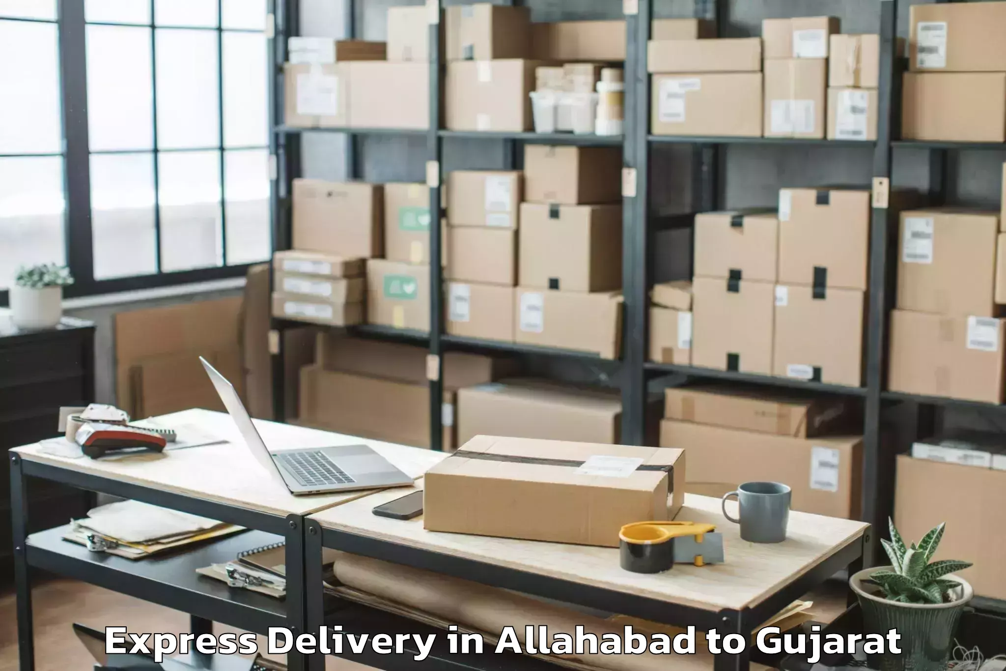 Get Allahabad to Vansda Express Delivery